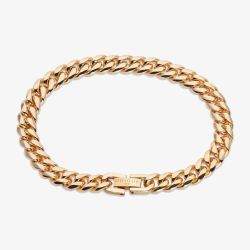 Unique Gold Tone Matte Curb Chain Bracelet LAB-202/21CM
