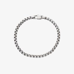 Unique Stainless Steel Matte 4.5mm Belcher Chain Bracelet LAB-283/21CM
