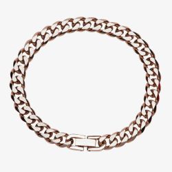 Unique Rose Gold Plated Curb Necklace LAK-157/50CM