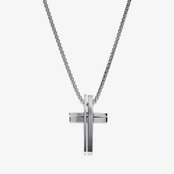 Unique Stainless Steel Cross Necklace AN-112/50CM