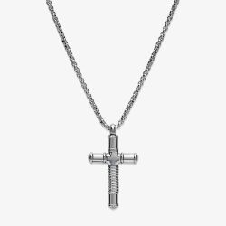 Unique Stainless Steel Cross Necklace AN-112/50CM