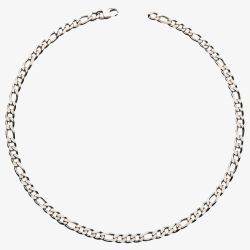 Unique Stainless Steel Matte Polished Figaro Chain Necklace LAK-182/50CM