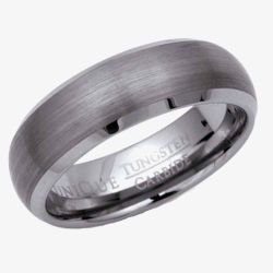 Unique Mens Tungsten Carbide 7mm Brushed Ring TUR-29