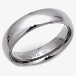 Unique Mens Tungsten Carbide Polished 6mm Ring TUR-8
