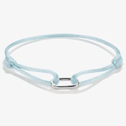 THOMAS SABO Charm Club Connect Turquoise Textile Bracelet C1210-001-17-L24V