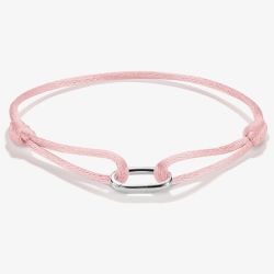 THOMAS SABO Charm Club Connect Pink Textile Bracelet C1210-001-9-L24V