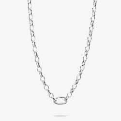 THOMAS SABO Charm Club Connect Silver 50cm Oval Link Necklace C1206-001-21-L50