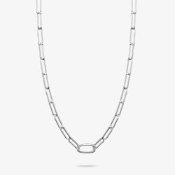 THOMAS SABO Charm Club Connect Silver 50cm Paperclip Oval Link Necklace C1207-001-21-L50