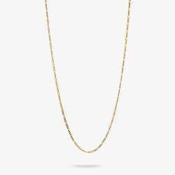 THOMAS SABO Gold Plated Figaro Charm Necklace KE2329-413-39-L45v