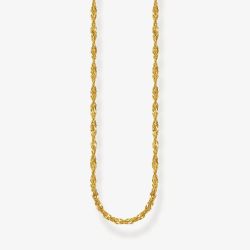 THOMAS SABO Gold Plated Singaporean Twist Curb Chain KE2284-413-39-L45v