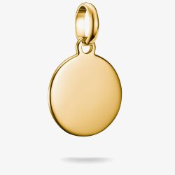 THOMAS SABO Charm Club Connect Gold Plated Small Round Charm CC1271-413-39