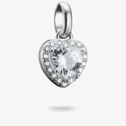 THOMAS SABO Charm Club Connect Silver Cubic Zirconia Heart Charm CC1278-051-14