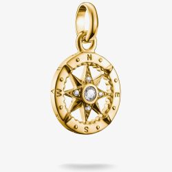 THOMAS SABO Charm Club Connect Gold Plated Compass Charm CC1261-414-14