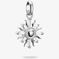 THOMAS SABO Charm Club Connect Silver Cubic Zirconia Sun Charm CC1246-051-14