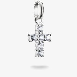 THOMAS SABO Charm Club Connect Silver Cubic Zirconia Cross Charm CC1206-051-14