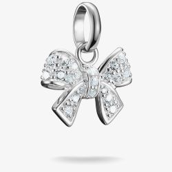 THOMAS SABO Charm Club Connect Silver Cubic Zirconia Bow Charm CC1235-051-14