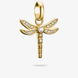 THOMAS SABO Charm Club Connect Gold Plated Dragonfly Charm CC1285-414-14