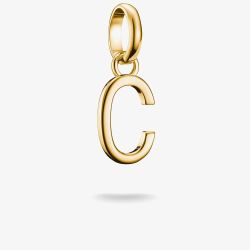 THOMAS SABO Charm Club Connect Gold Plated Letter C Charm CC1209-413-39