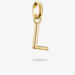 THOMAS SABO Charm Club Connect Gold Plated Letter L Charm CC1218-413-39