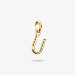 THOMAS SABO Charm Club Connect Gold Plated Letter U Charm CC1227-413-39