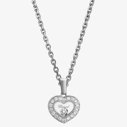 Chopard Happy Diamonds 18ct White Gold Heart Necklace 79A054-1201