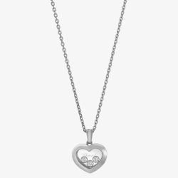 Chopard Happy Diamonds 18ct White Gold Heart Necklace 79A611-1001