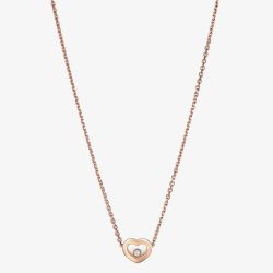 Chopard Happy Hearts 18ct Rose Gold Diamond Necklace 81A054-5001