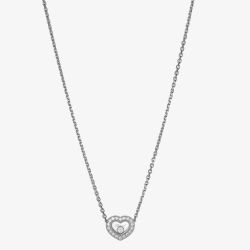 Chopard Happy Hearts 18ct White Gold Diamond Necklace 81A054-1201