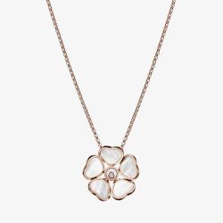Chopard Happy Hearts Flowers 18ct Rose Gold & Mother of Pearl Necklace 79A085-5301