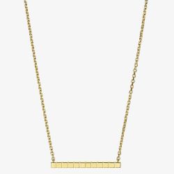 Chopard Ladies Ice Cube 18ct Yellow Gold Cube Bar Necklace 817702-0001
