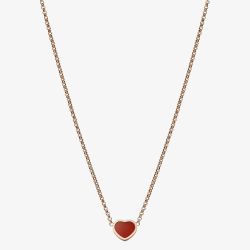 Chopard Ladies My Happy Hearts 18ct Rose Gold Carnelian Necklace 81A086-5801