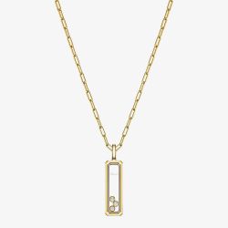 Chopard Happy Diamonds Icons 18ct Yellow Gold Diamond Large Bar Pendant 79A202-0001