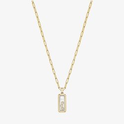 Chopard Happy Diamonds Icons 18ct Yellow Gold Diamond Small Bar Pendant 79A201-0001
