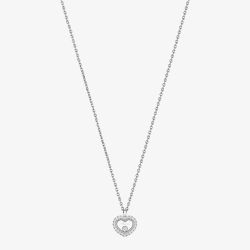 Chopard Happy Diamonds Icons 18ct White Gold Diamond Pave Heart Pendant 81A192-1201