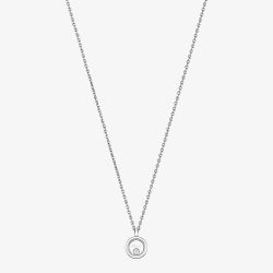 Chopard Happy Diamonds Icons 18ct White Gold Diamond Circle Pendant 81A191-1001