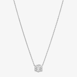 Chopard Ice Cube Be Cube 18ct White Gold 0.3ct Round Brilliant Cut Diamond Cube Pendant 81A661-1001
