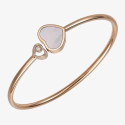 Chopard Happy Hearts 18ct Rose Gold Mother Of Pearl Bangle 857482-5303 (M)