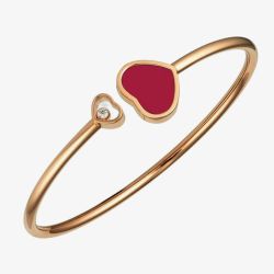 Chopard Happy Hearts 18ct Rose Gold Red Bangle 857482-5702 (S)