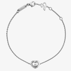 Chopard Happy Diamonds 18ct White Gold Diamond Heart Bracelet 85A054-1001