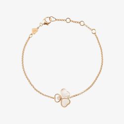 Chopard Happy Hearts 18ct Rose Gold Mother Of Pearl Diamond Bracelet 85A083-5031
