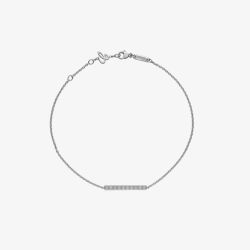 Chopard Ice Cube Pure 18ct White Gold Bar Diamond Bracelet 857702-1003