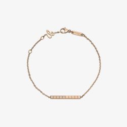 Chopard Ice Cube Pure 18ct Rose Gold Bar Diamond Bracelet 857702-5002