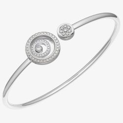 Chopard Happy Spirit 18ct White Gold & 0.47ct Diamond Bangle 858230-1001