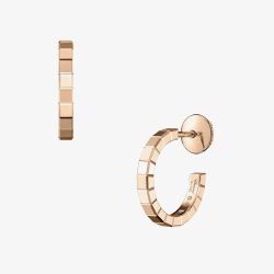 Chopard Ice Cube 18ct Rose Gold Mini Hoop Earrings 837702-5006