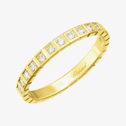 Chopard Ice Cube 18ct Yellow Gold Diamond Cube Ring 827702-0259 (53)