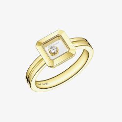 Chopard Happy Diamonds 18ct Yellow Gold Diamond Square Ring 82A114-0110