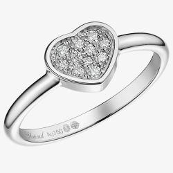 Chopard Ladies My Happy Hearts 18ct White Gold Diamond Ring 82A086-1908
