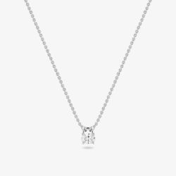 Sif Jakobs Sterling Silver Ovale Cubic Zirconia Necklace SJ-N2744-CZ
