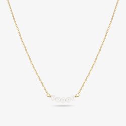 Sif Jakobs Gold Plated Perla Cinque 5X Five Pearl Necklace SJ-N2735-P-YG