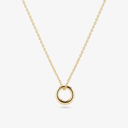 Sif Jakobs Gold Plated Selene Open Circle Pendant Necklace SJ-N2711-YG